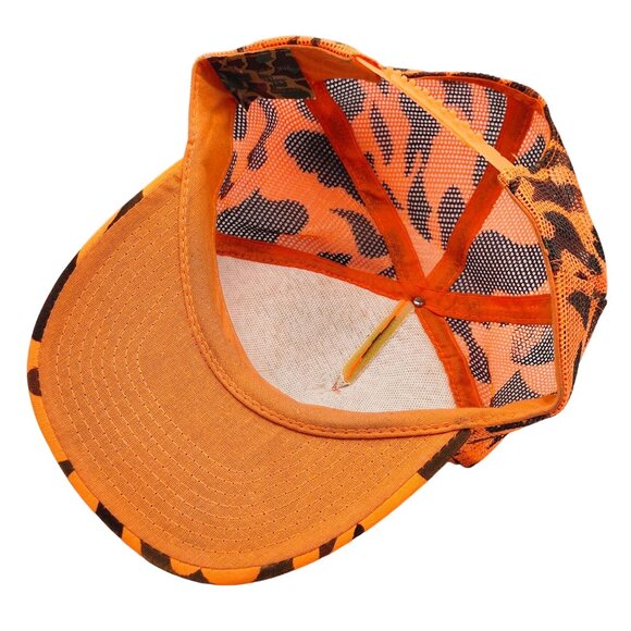 Camanche Hills Hunting Preserve Orange Camo Snapback Trucker Hat Drystone - Picture 9 of 11